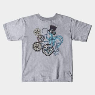 Mr. Steampunk octopus Kids T-Shirt